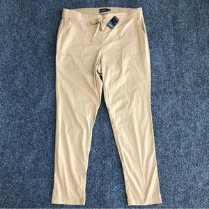 Torrid pull on straight stretch poplin mid rise tie front pant size 1R